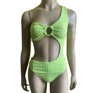 Astrid Lime Green Cutout Swimsuit Size M | One Piece Swimsuit Y2K Swim NWT